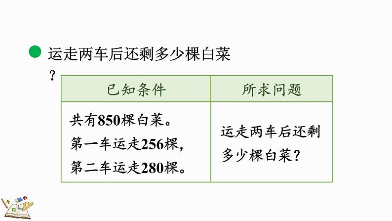 北师大版三年级数学上册课件  3.2 运白菜第4页