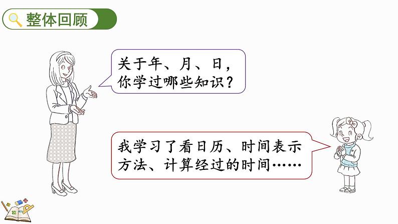 北师大版三年级数学上册课件  总复习（3） 年、月、日02