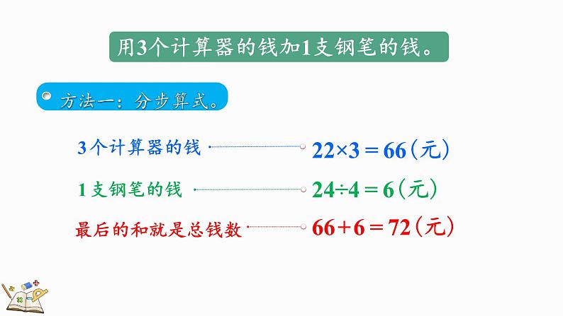 北师大版四年级数学上册课件 4.1 买文具（1）06