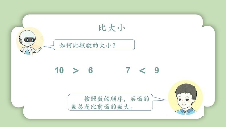 人教版小学数学一年级上册第二单元6-10的认识和加、减法《整理与复习》课件06