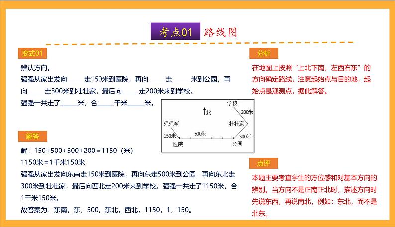 北师大数学四年级上册 第5单元《方向和位置》单元热点难点课件06