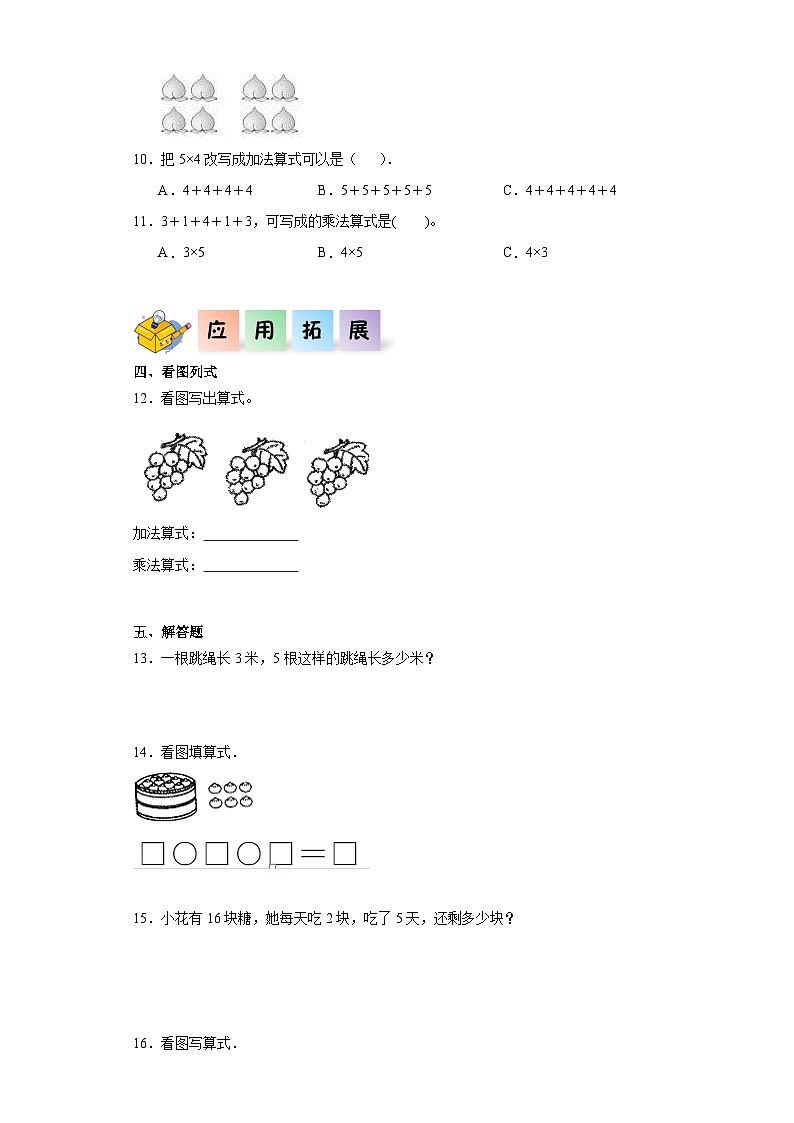 北师大版数学二年级上册 3.3《有多少点子》同步分层练习第2页