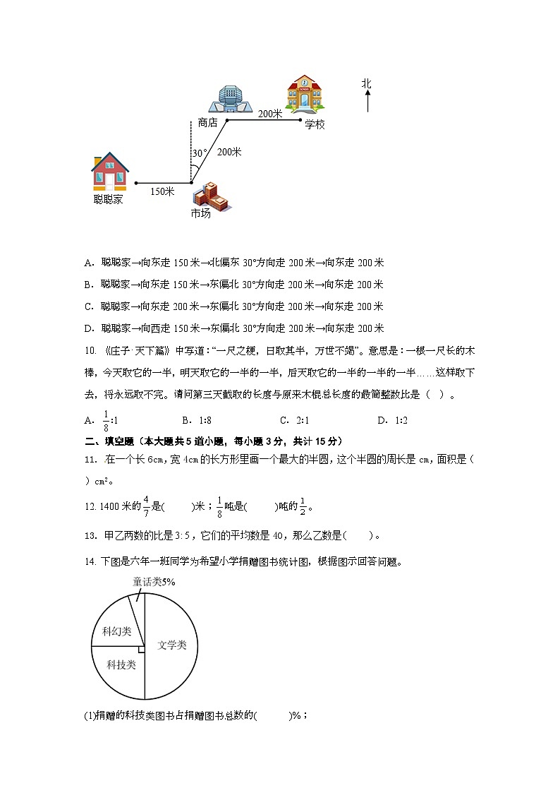 期末练习（试题）-2024-2025学年六年级上册数学人教版第2页