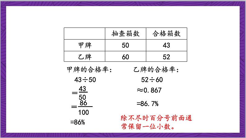 北师大版数学六年级上册 4.2《合格率》课件08