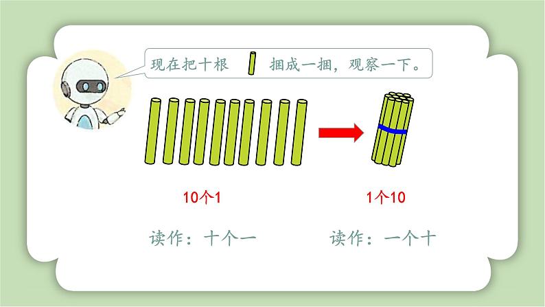 人教版小学数学一年级上册第四章11-20的认识《10再认识》课件06