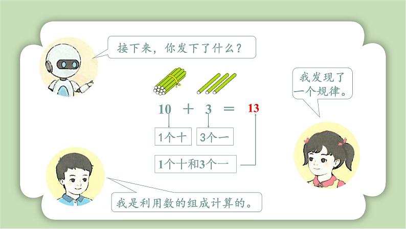 人教版小学数学一年级上册第四章11-20的认识《简单加减法》课件06