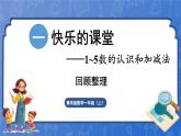 第1单元   快乐的课堂——1~5数的认识和加减法  回顾整理（课件）-2024-2025学年一年级上册数学青岛版（2024）