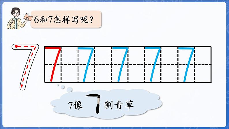 第2单元   走进花果山——6~10数的认识和加减法 信息窗1  6和7的认识（课件）-2024-2025学年一年级上册数学青岛版（2024）08