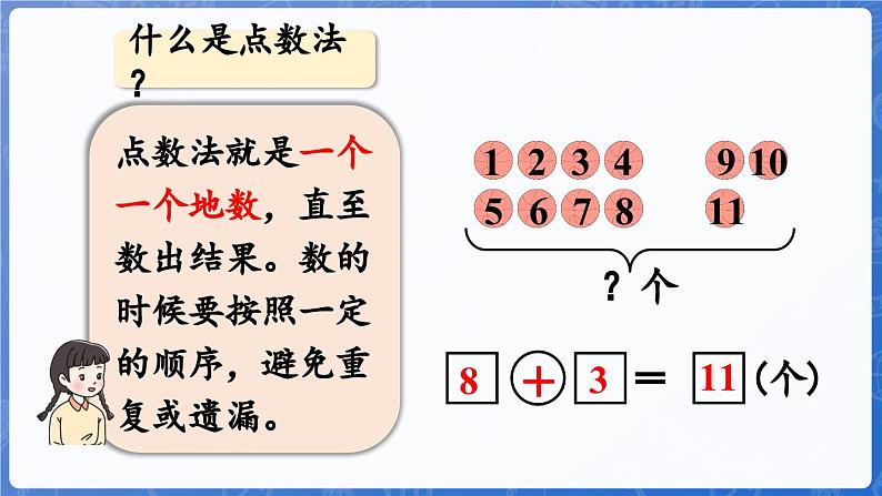 第5单元   我爱读书——20以内的进位加法 回顾整理（课件）-2024-2025学年一年级上册数学青岛版（2024）07