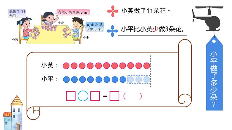 一 100以内的加法和减法（三）求比一个数多（少）几的数的实际问题（课件）-2024-2025学年数学二年级上册苏教版06