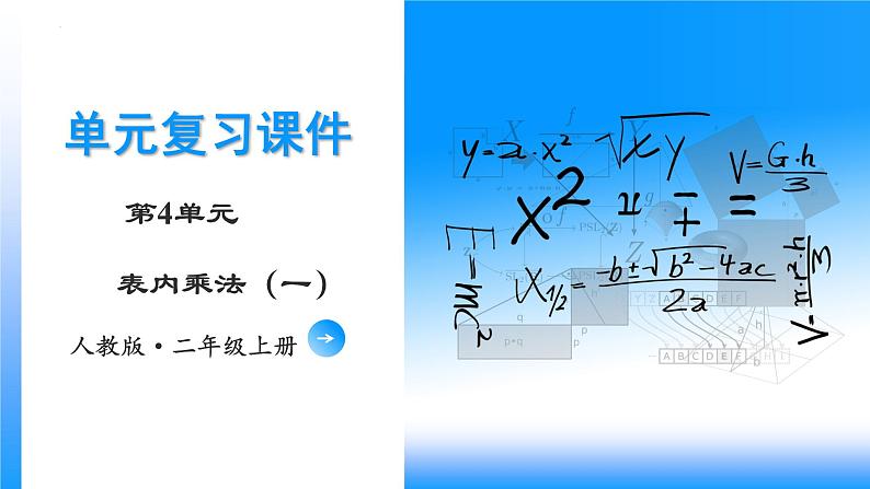 第4单元《乘法口诀（一）》（数学二年级上册 单元复习课件 人教版）第1页