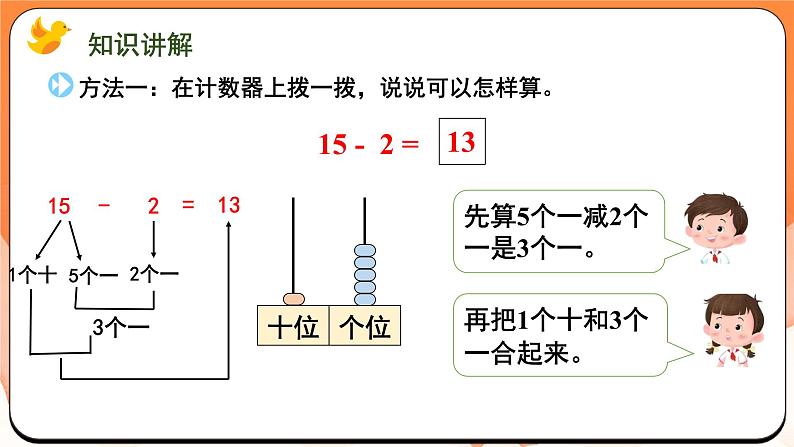 5.4 十几减几的不退位减（课件）2024-2025学年一年级数学上册苏教版第3页