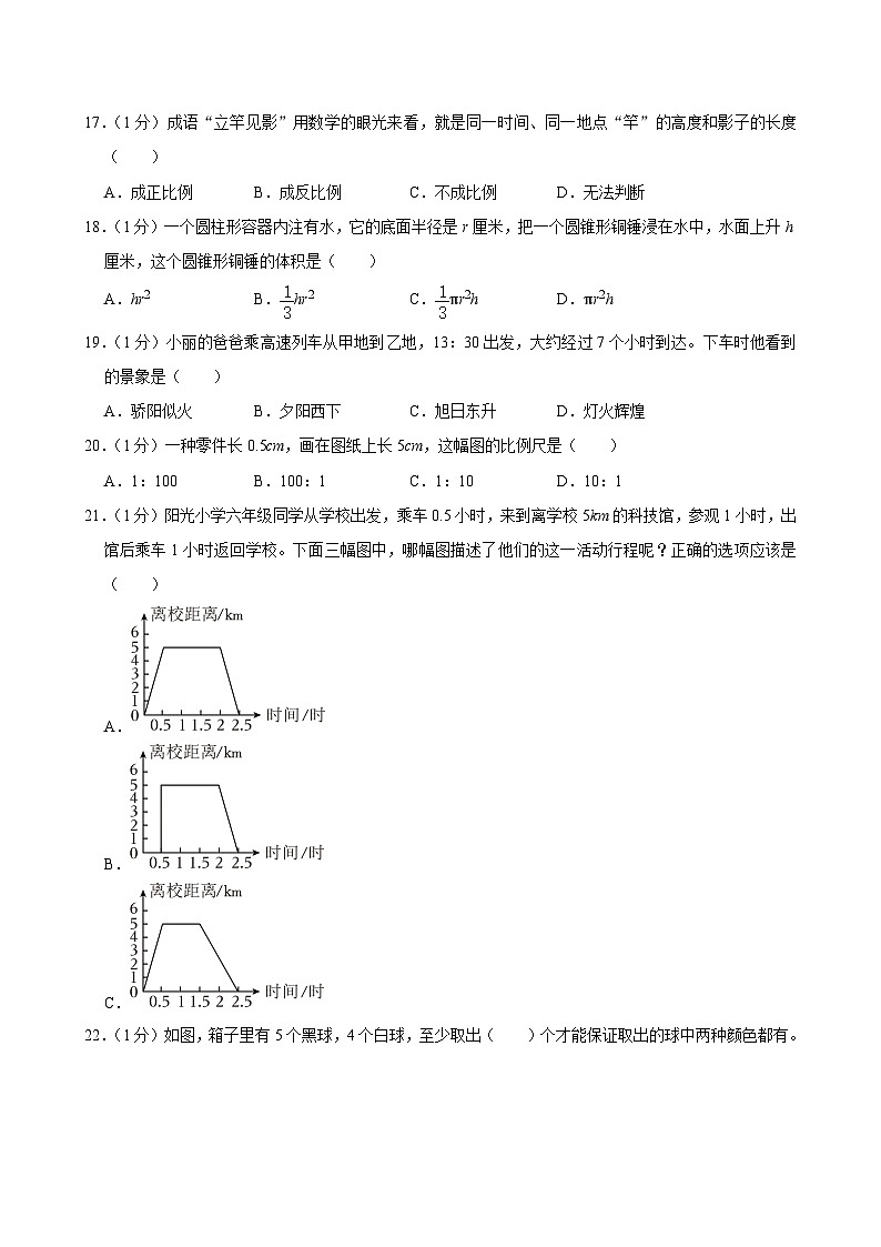 2024年山东省菏泽市鲁西新区小升初数学试卷03