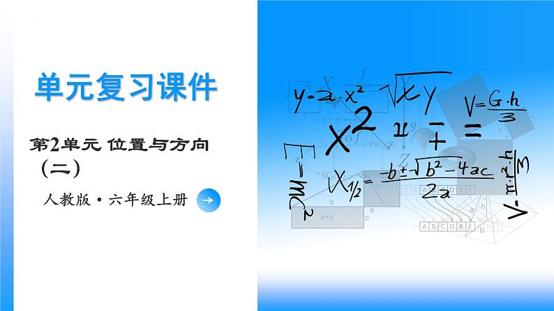 第2单元《位置与方向（二）》（数学六年级上册 单元复习课件 人教版）第1页