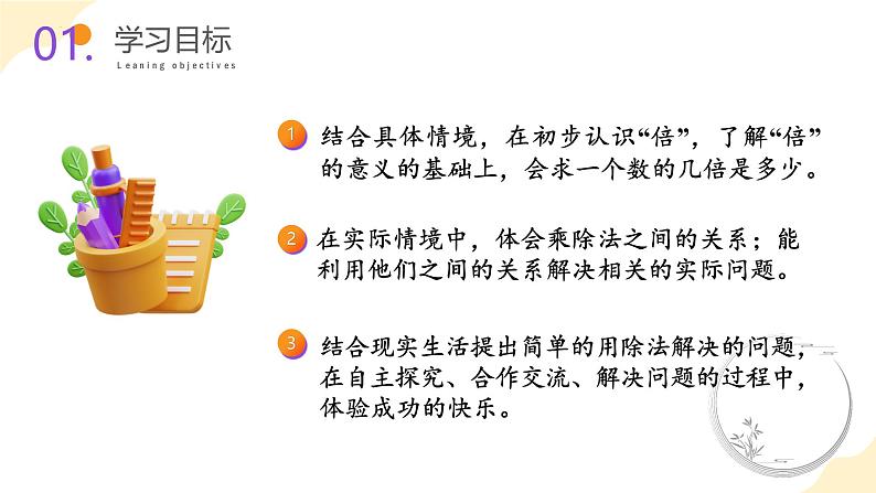 苏教版三年级上册数学 教学课件）第一单元第三课时 求一个数的几倍是多少第2页
