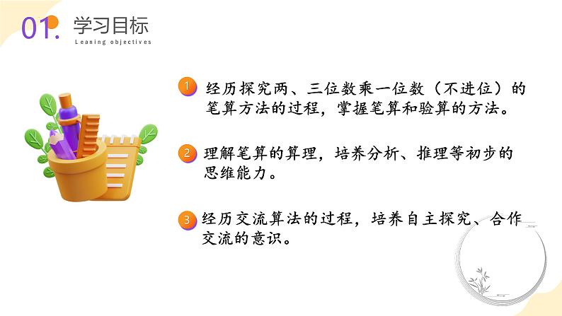 苏教版三年级上册数学 教学课件）第一单元第四课时 两、三位数乘一位数（不进位）第2页