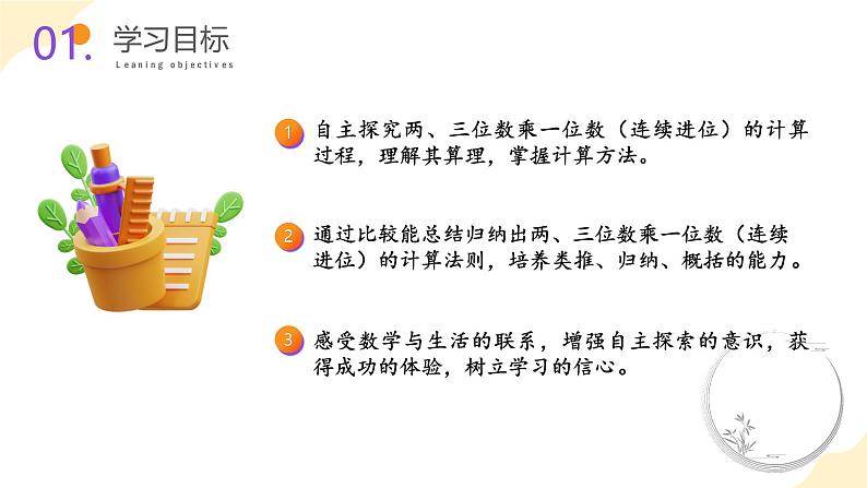 苏教版三年级上册数学 教学课件）第一单元第六课时 两、三位数乘一位数（连续进位）第2页