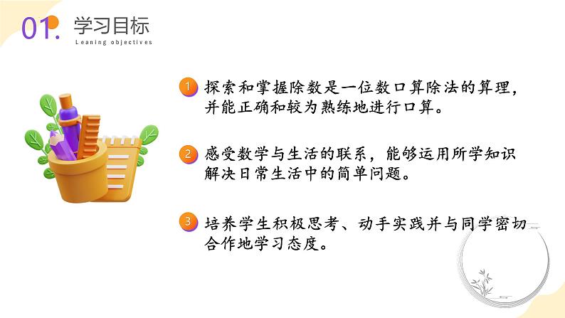 苏教版三年级上册数学 教学课件）第四单元第一课时 两、三位数除以一位数的口算第2页