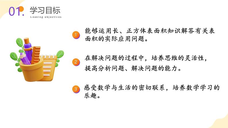 苏教版六上数学教学课件第一单元 第五课时  长方体和正方体的表面积的应用第2页