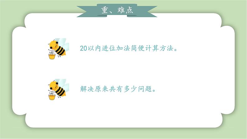 人教版小学数学一年级上册第五章20以内的进位加法《整理与复习》课件03