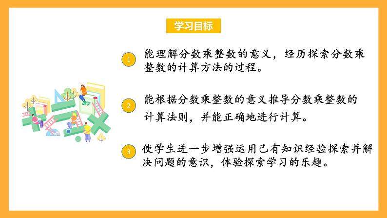 苏教版六年级数学上册 第二单元 第一课时 《分数乘整数》课件+教案+学习任务单+分层作业02