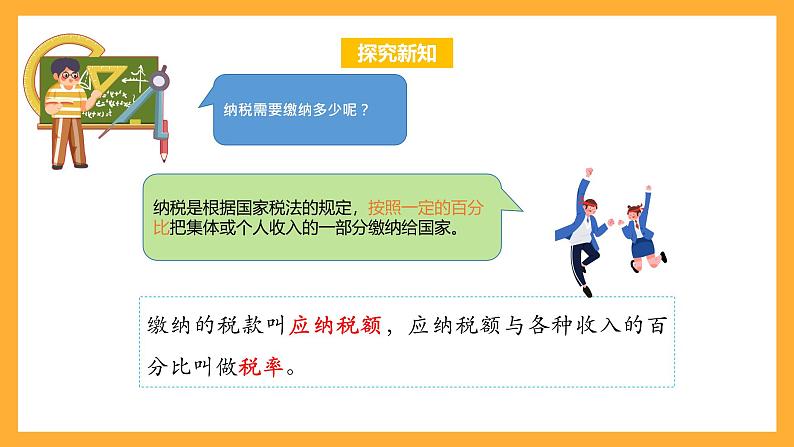 苏教版六年级数学上册 第六单元 第七课时《纳税问题》课件+教案+学习任务单+分层作业08