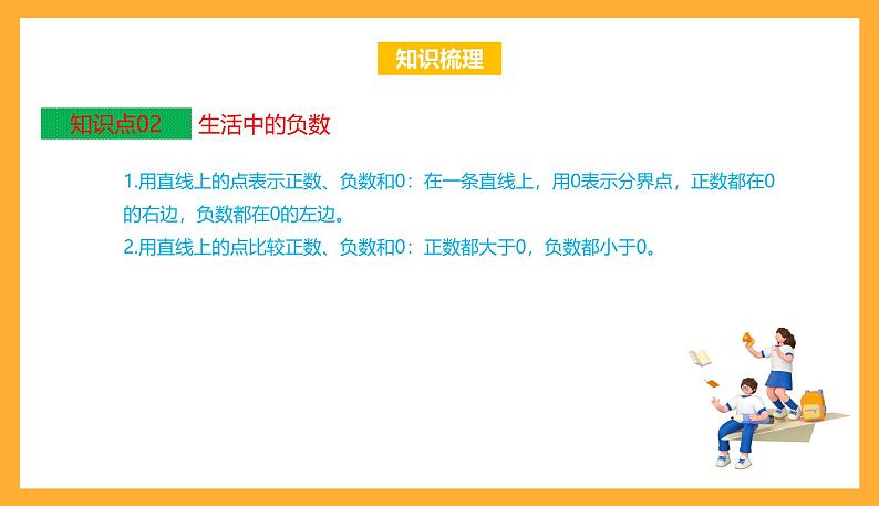 苏教版五年级数学上册 第一单元 《负数的初步认识》复习课件+复习讲义04