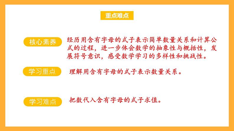 苏教版五年级数学上册 第八单元 第一课时《用字母表示简单的数量关系》课件+教案+分层作业03