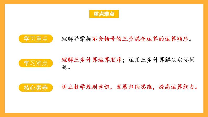 苏教版四年级数学上册 第七单元 第一课时《不含括号的混合运算》课件+教案+分层作业03