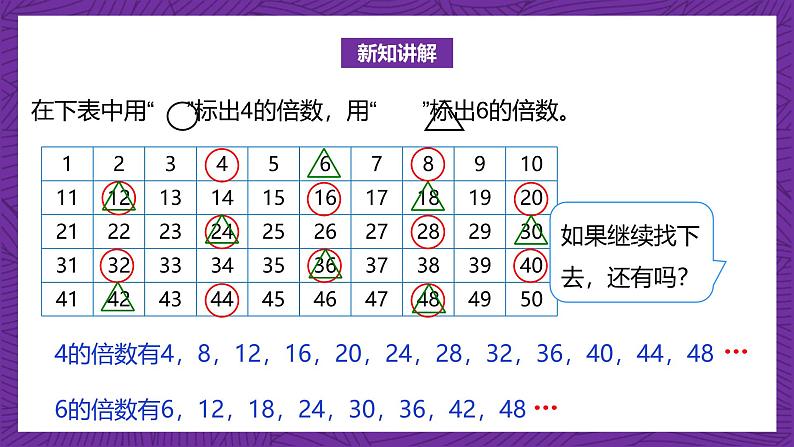 北师大版小学数学五上 5.8《找最小公倍数》课件第7页