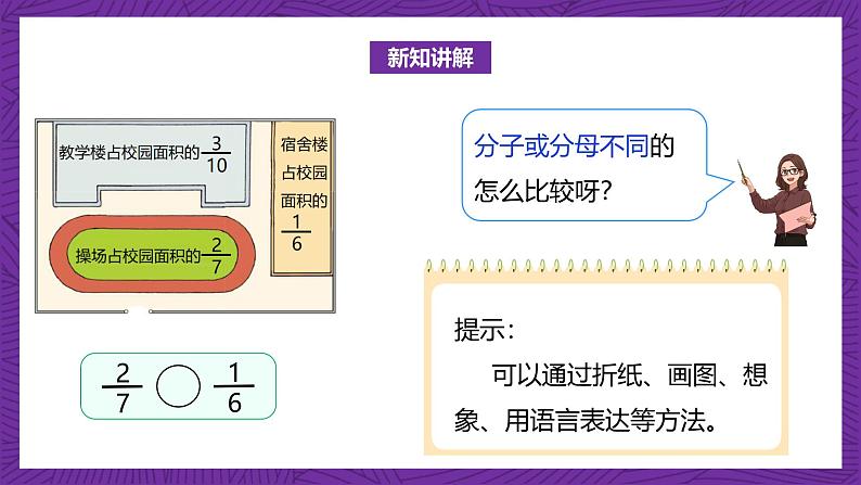 北师大版小学数学五上 5.9《分数的大小》课件+教案07