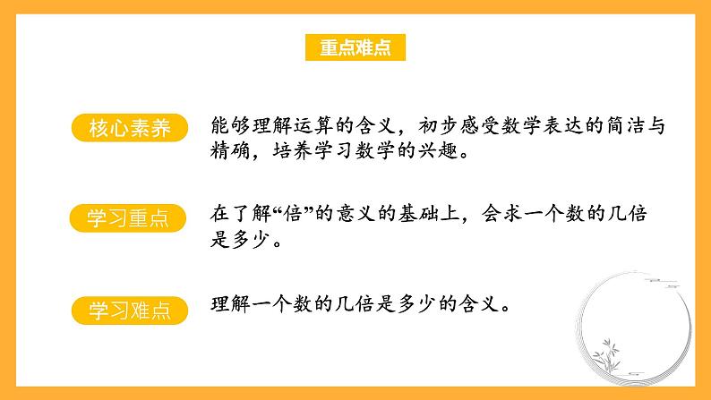 苏教版三年级数学上册 第一单元第三课时《求一个数的几倍是多少》课件+教案+学习任务单+分层作业03