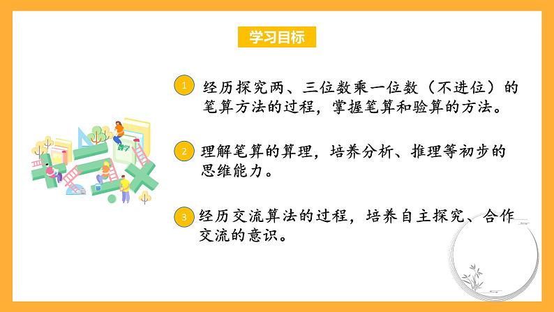 苏教版三年级数学上册 第一单元第四课时《两、三位数乘一位数（不进位）》课件+教案+学习任务单+分层作业02