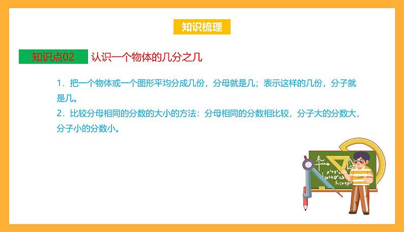 苏教版三年级数学上册 第七单元《分数的初步认识（一）》复习课件+复习讲义04