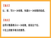 西师大版小学数学一年级上册  4.1.2 《认识11~20》课件