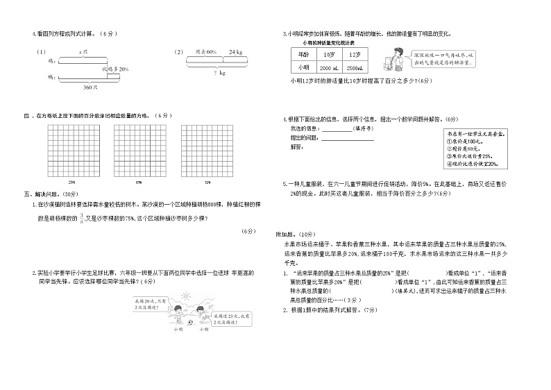 上册六年级数学人教版 第六单元 过关检测卷第2页
