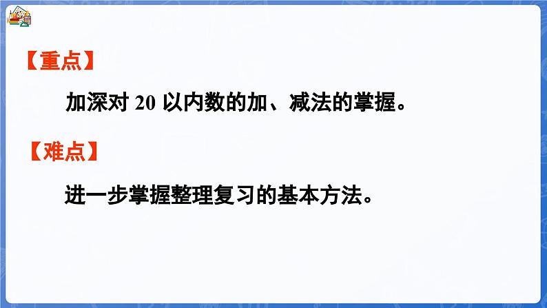 第6单元  期末复习 第2课时 20以内数的加、减法（课件）-2024-2025学年一年级数学上册冀教版03