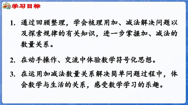 第6单元  期末复习 第3课时 数量关系（课件）-2024-2025学年一年级数学上册冀教版第2页