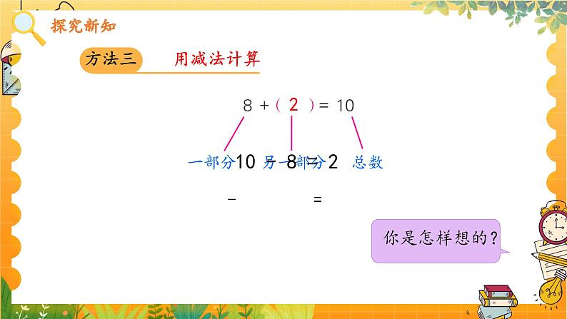 苏教2024版数学一年级上册 第四单元 第4课时 求未知加数 8.7 PPT课件07