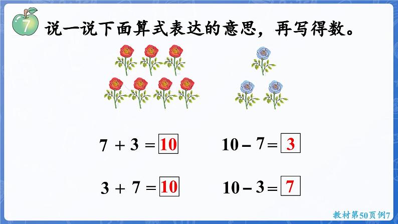 1.4.4 10的加减（2）（课件）-2024-2025学年一年级数学上册冀教版07