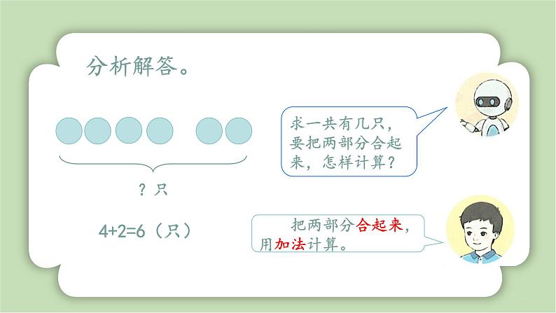 人教版小学数学一年级上册6-10数的认识与加、减法《解决问题》课件06