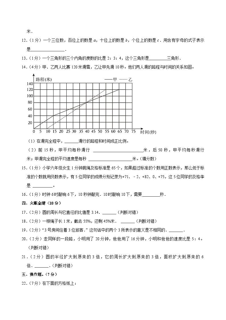 2024年山西省大同市左云县小升初数学试卷03