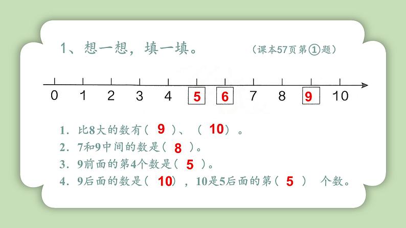 人教版小学数学一年级上册第二单元6-10的认识和加、减法《练习四》课件02