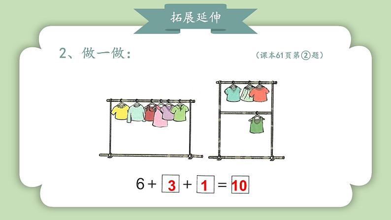 人教版小学数学一年级上册第二单元6-10的认识和加、减法《复习五》课件03