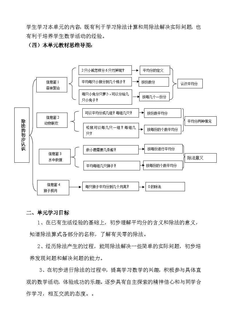 【单元教案】青岛版（六三制）数学二上 第五单元 单元教学设计02