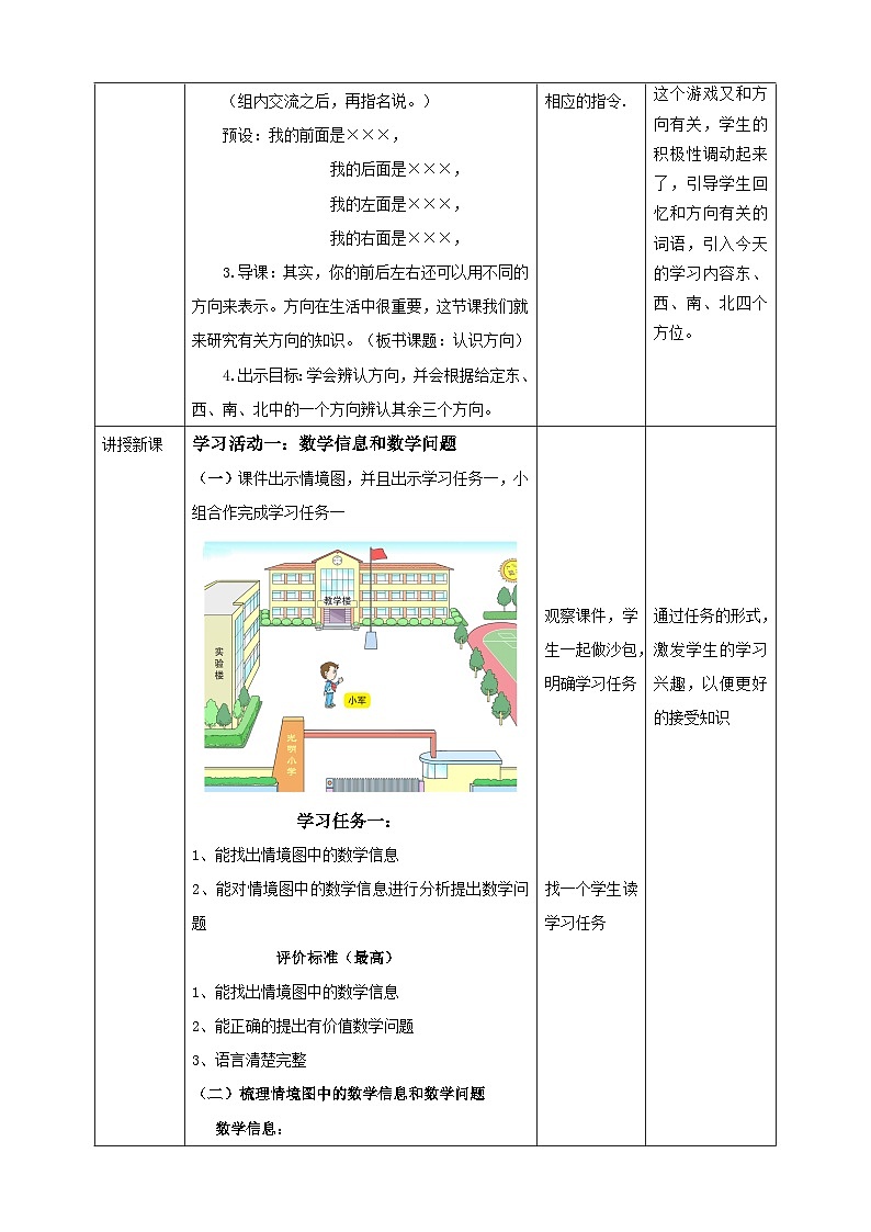 青岛版（六三制）数学二上6.1《生活中的方向》课件+教案02