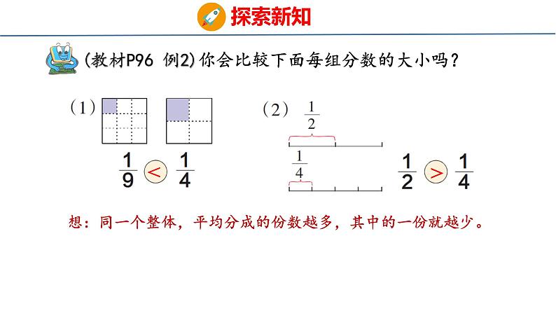 青岛版三上数学 青岛版小学数学三年级上册9.2 《分数的大小比较》  课件07