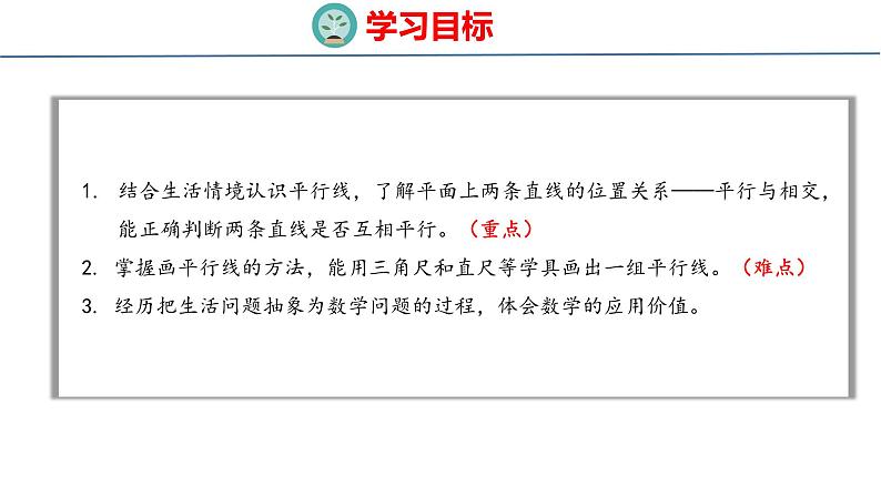 青岛版数学四上 青岛六三版四年级上册数学4.1  认识平行 课件第2页