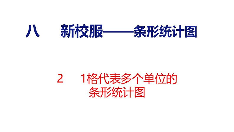 8.2  1格代表多个单位的条形统计图（课件）青岛版四年级上册数学01