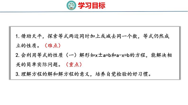 青岛版数学五上 4.2 等式的性质与解方程（一） 课件02